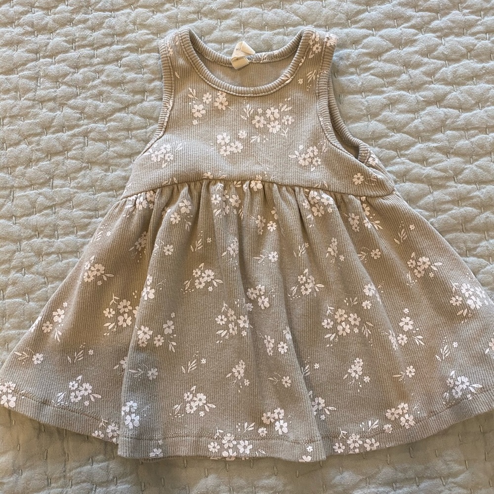 Quincy Mae Ribbed Tank Dress -Ash